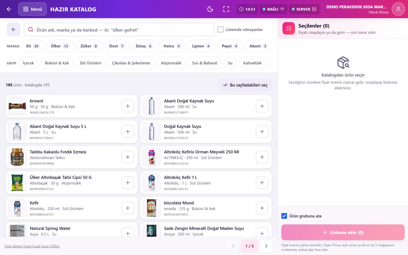Hazır ürün kataloğu